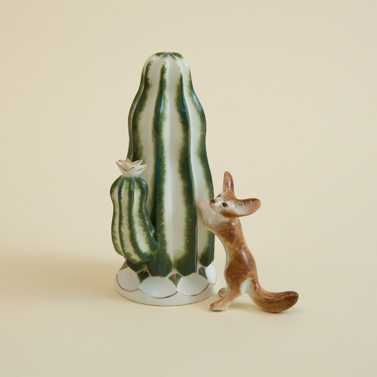 Cactus & Fennec Fox Figurine SetFigurines