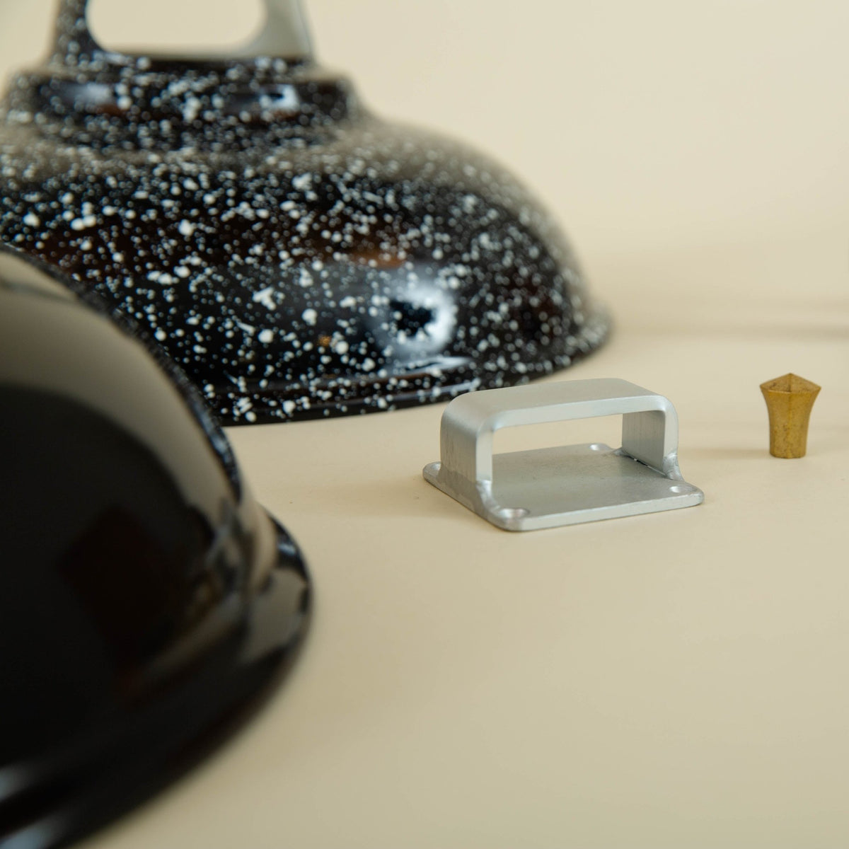 Enamel Lampshades and Brass Hardware1. Enamel Lampshade - Black
