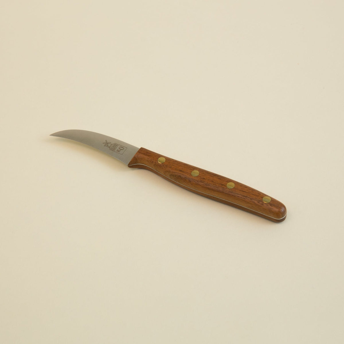 K0 Peeling Knife - WalnutWalnut w/ Brass Rivets