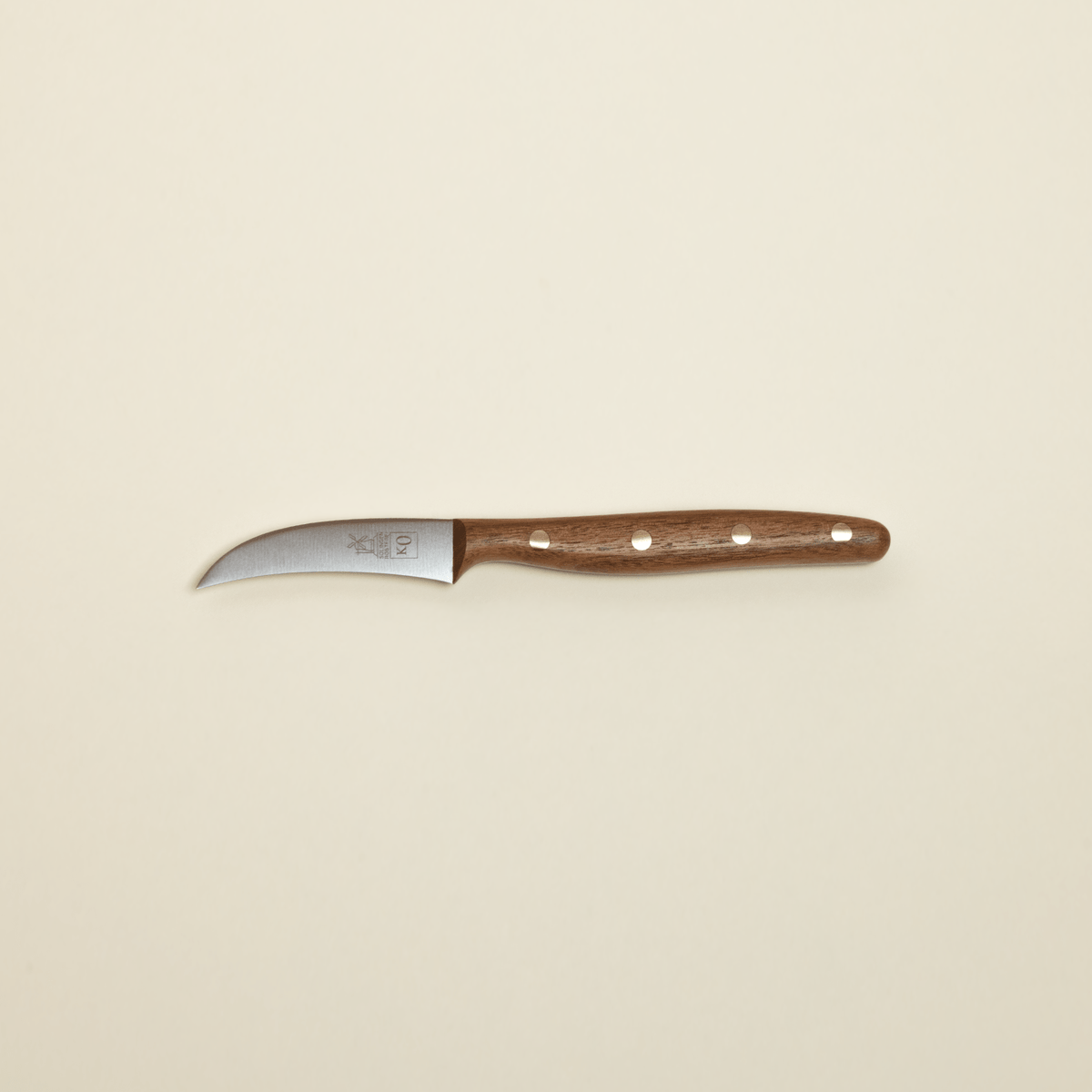K0 Peeling Knife - WalnutWalnut w/ Brass Rivets