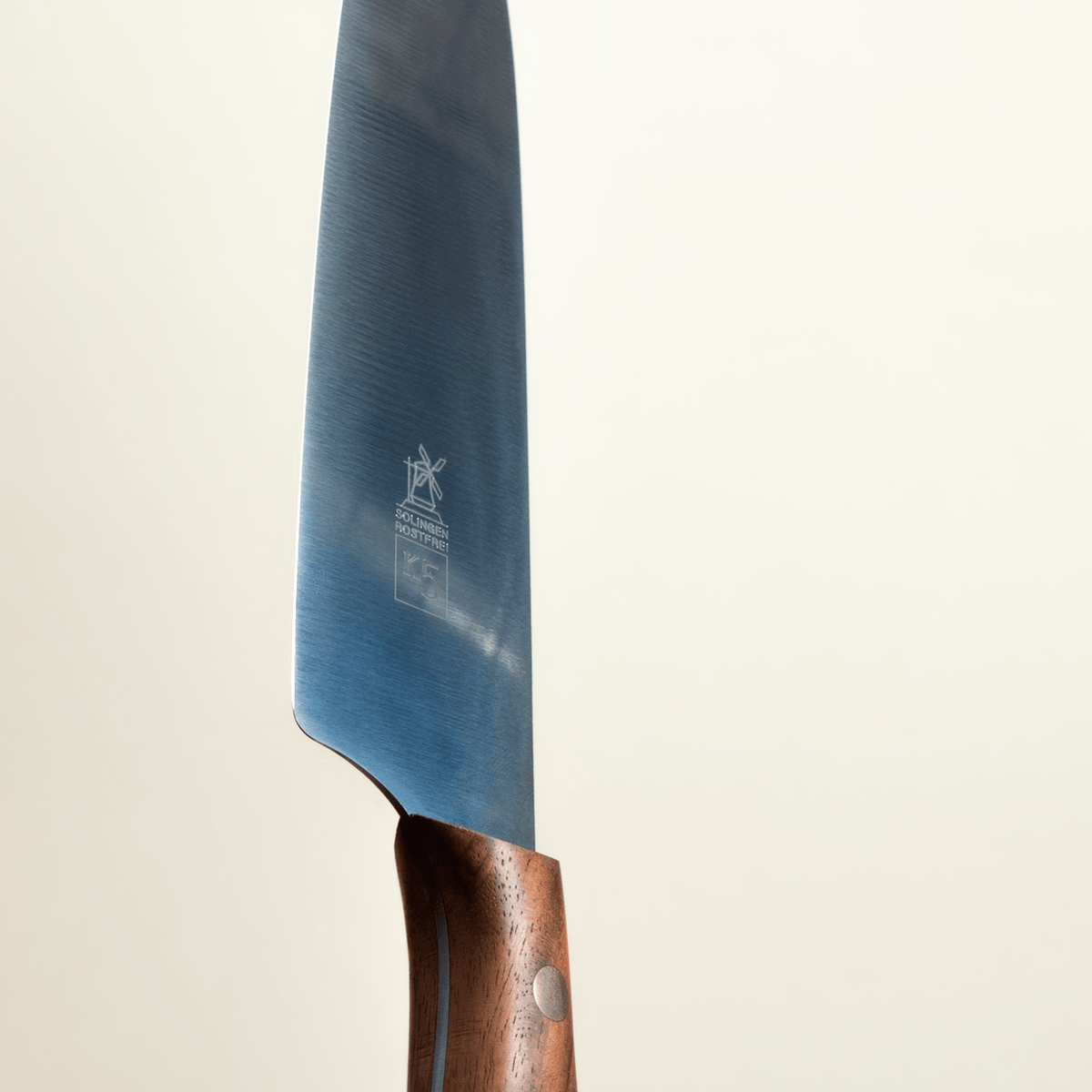 K5 Chef's Knife - WalnutWalnut w/ Brass Rivets