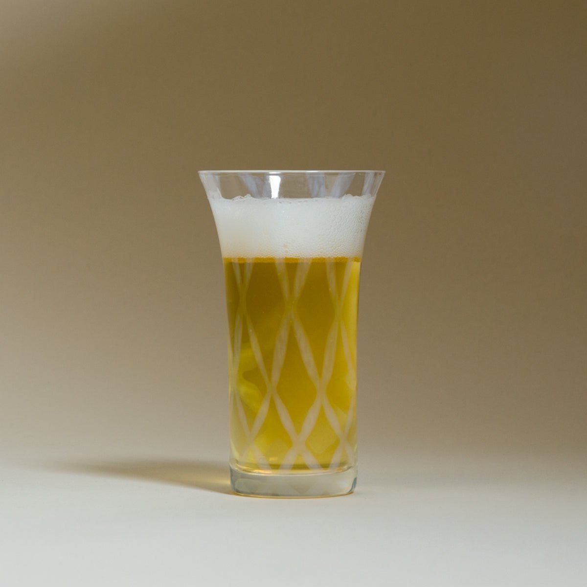 Opal Beer Glass - Lattice