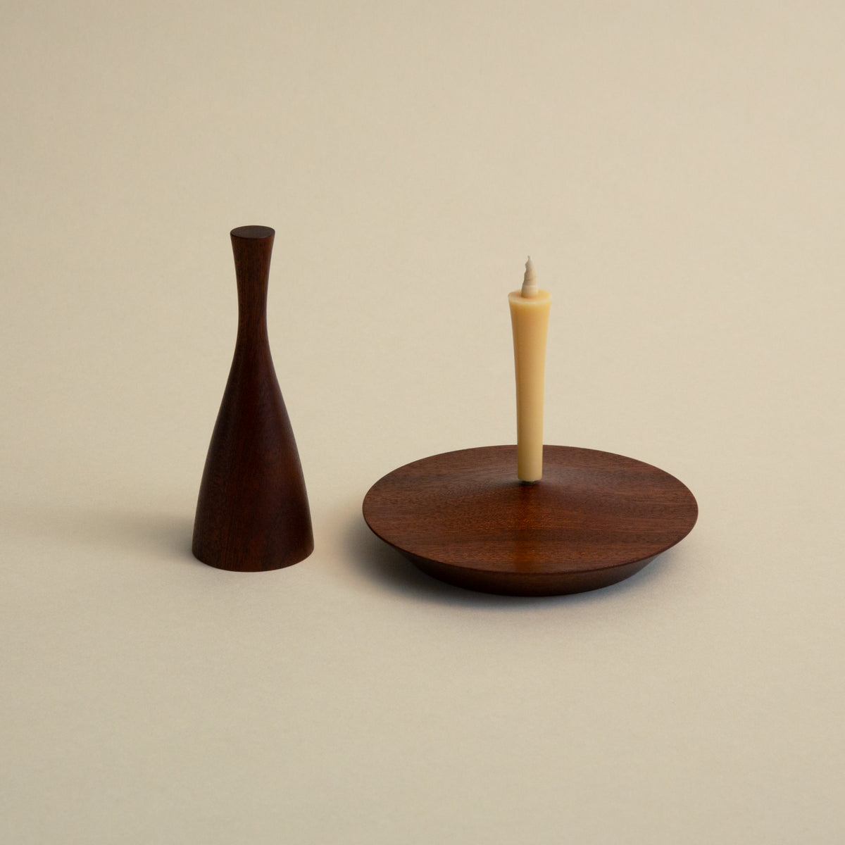 Candle Holder & Snuffer Set - Sapele