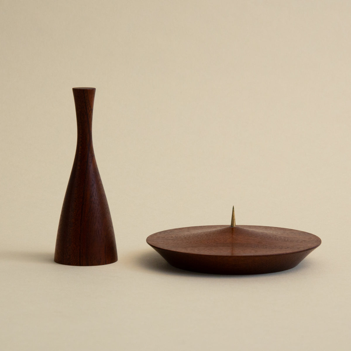 Candle Holder & Snuffer Set - Sapele