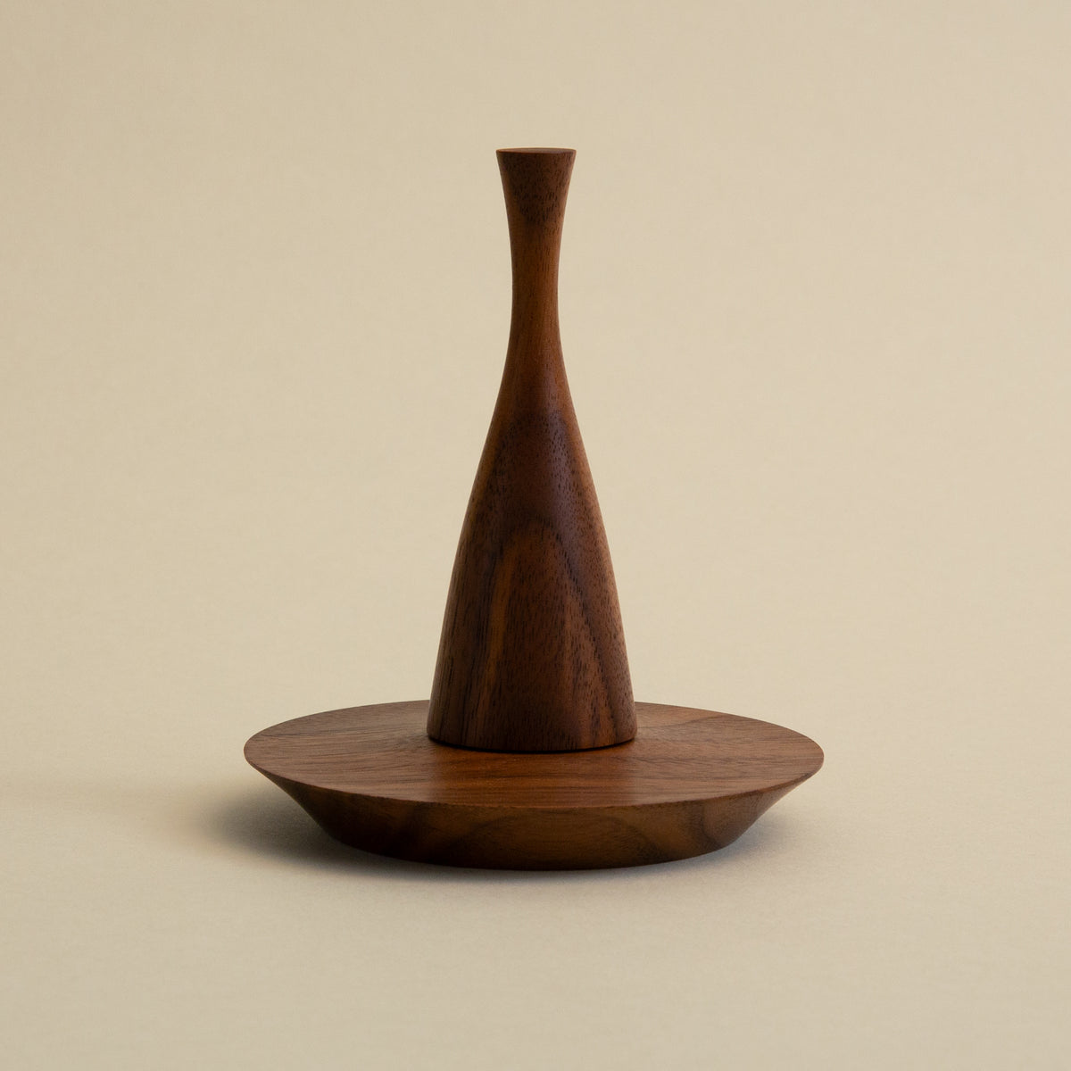 Candle Holder & Snuffer Set - Walnut