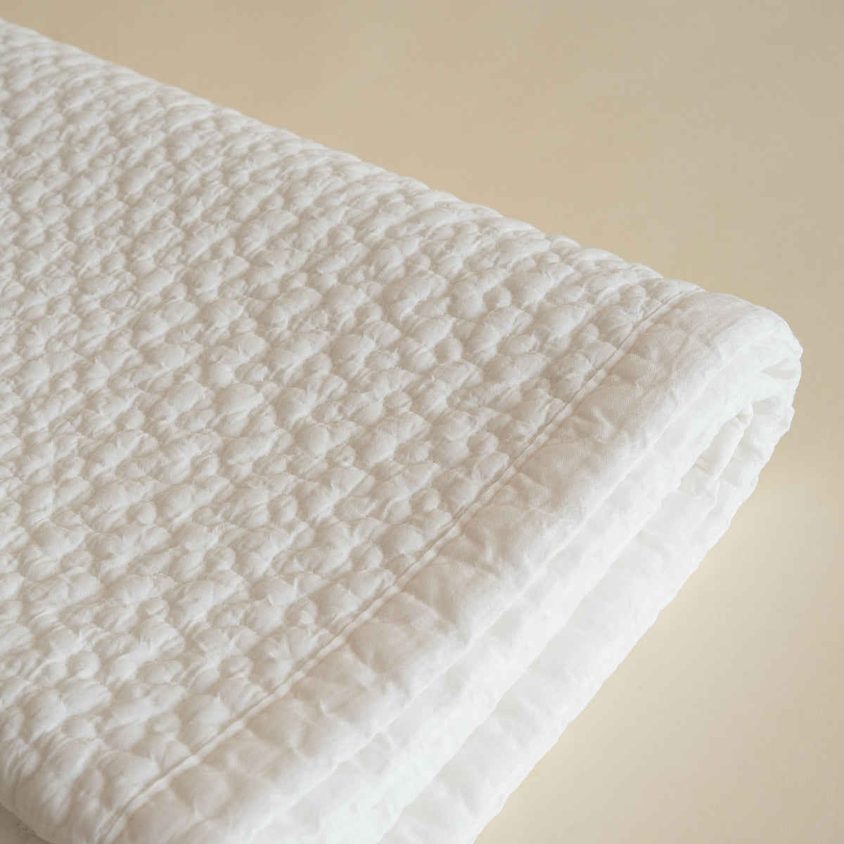 Korean Quilted Blanket - Ivory