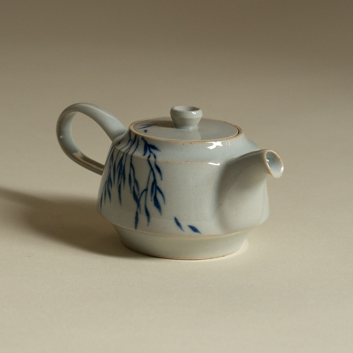 Hand-Painted Korean Porcelain Teapot - Willow