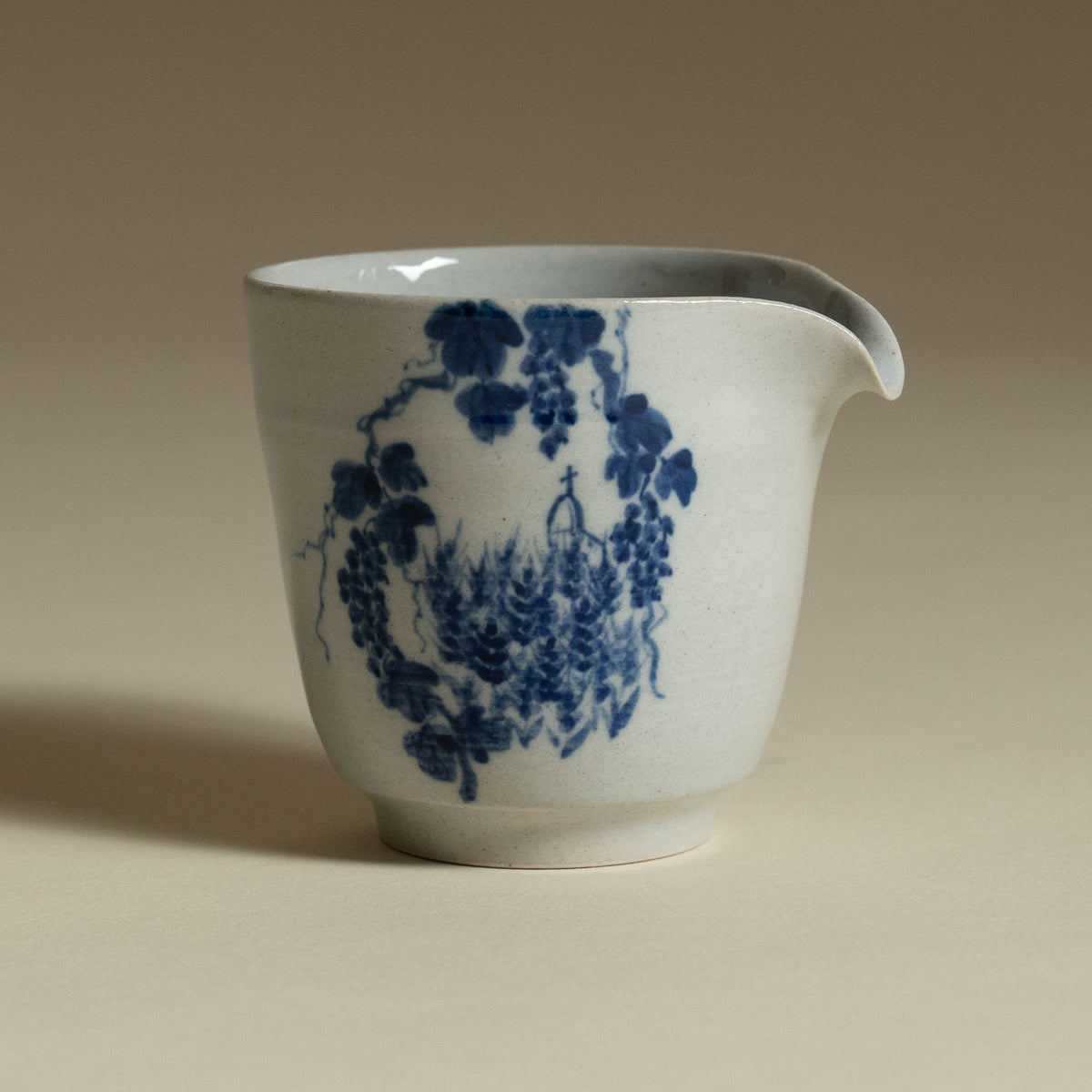 Hand-Painted Korean Porcelain Tea Pourer - Grapes