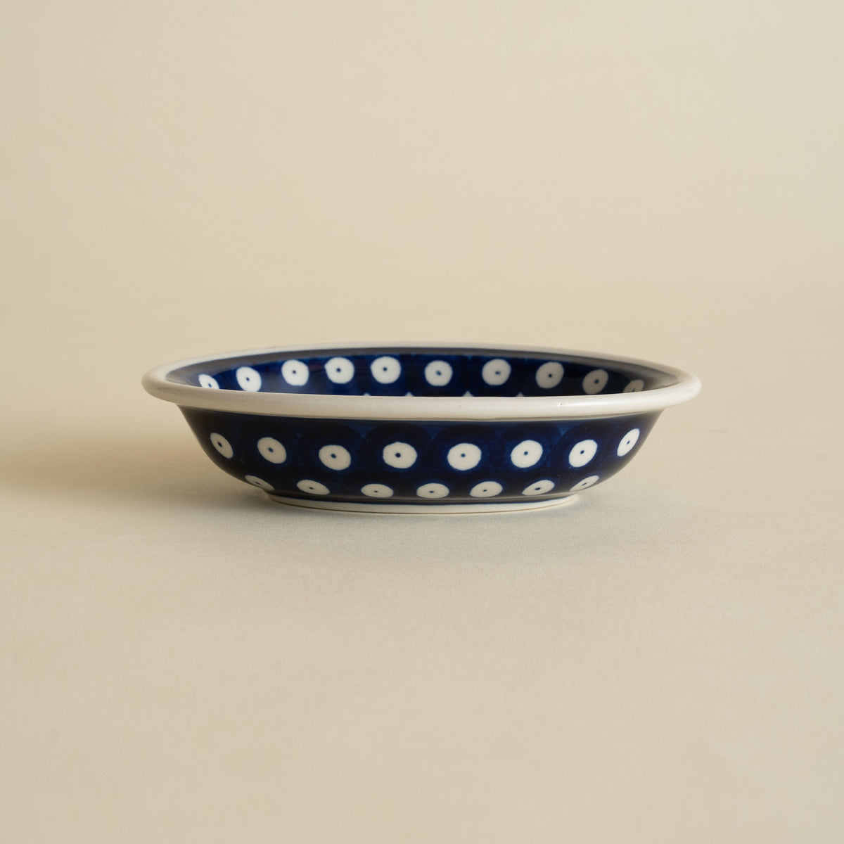 Polish Pottery Soap Dish - Blue Peacock Eye