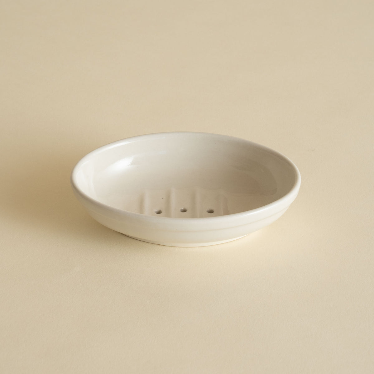 Polish Pottery Soap Dish - White