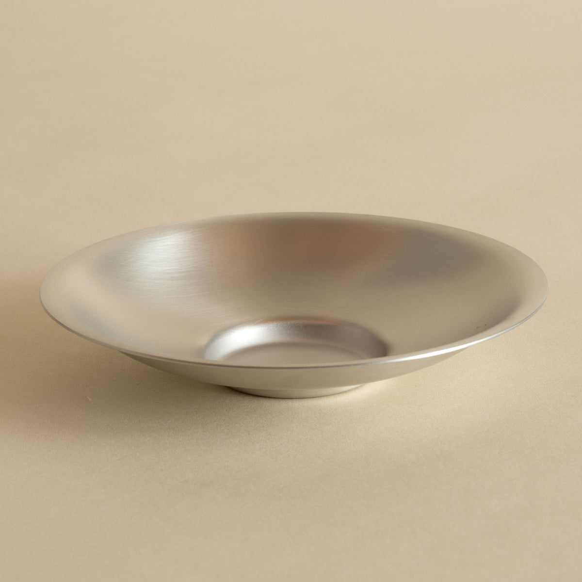 Porcelain Tea Cup and Pewter Plated Saucer