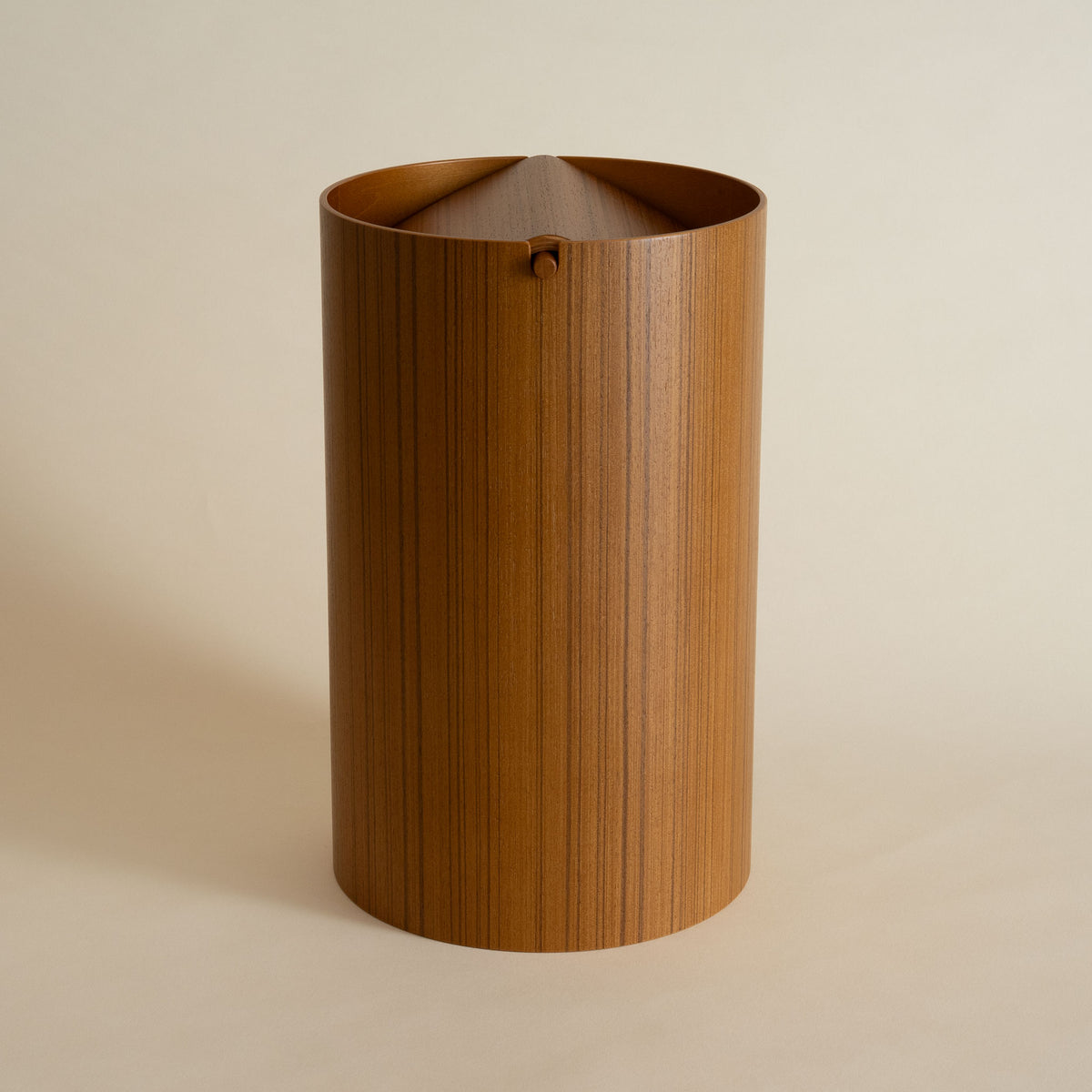 Saito Wood Wooden Waste Basket with Lid - Ayous