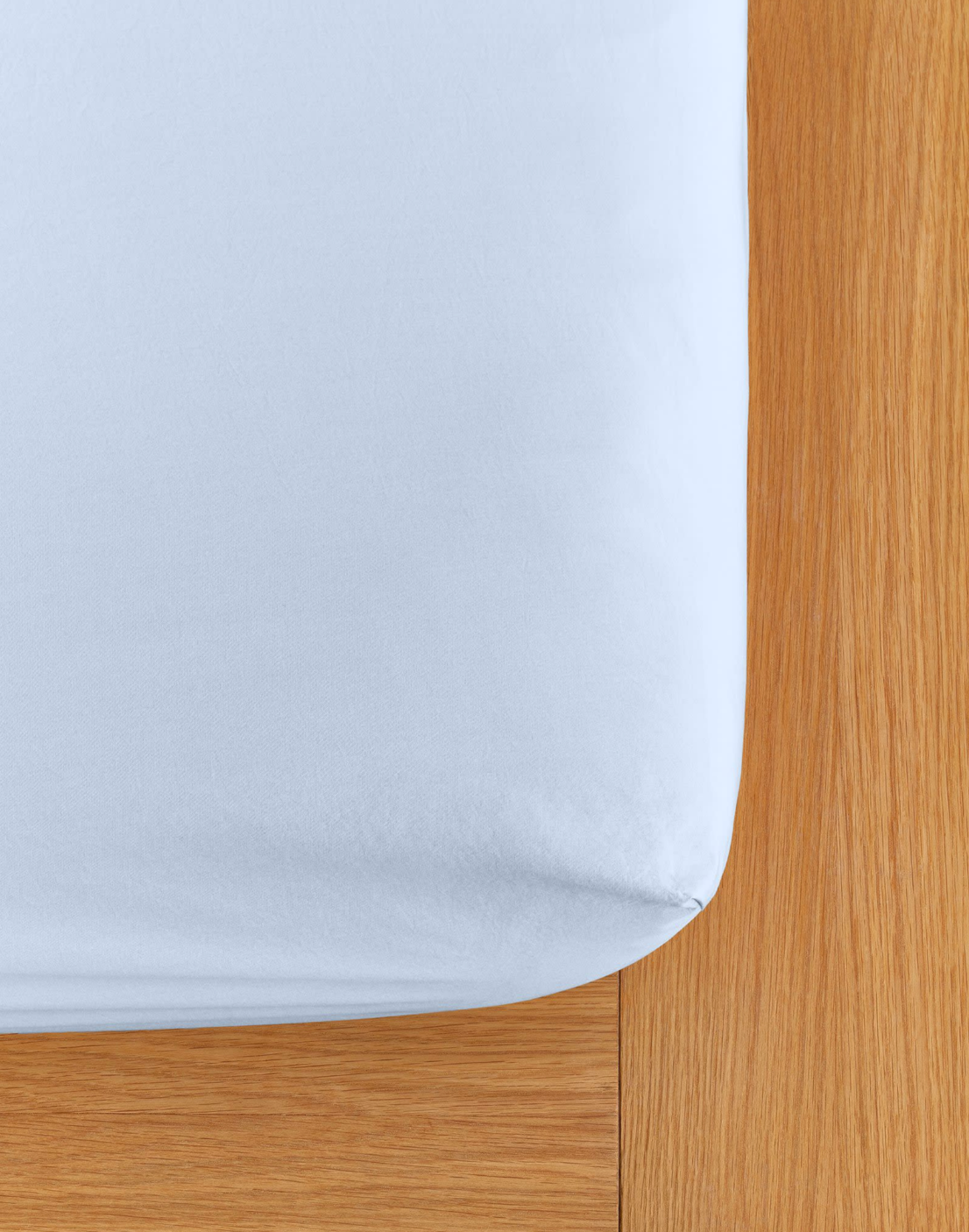 Tekla Percale Fitted Sheet - Morning Blue