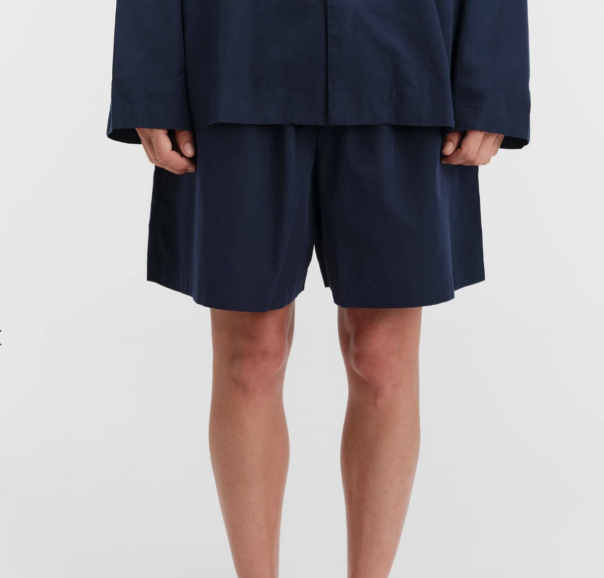 Tekla Poplin Sleep Shorts - True Navy