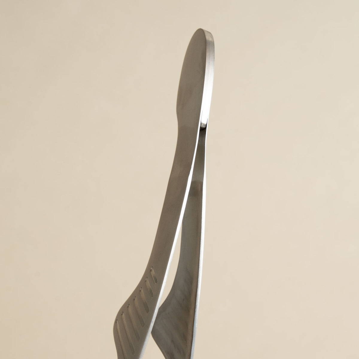 Self-Standing Stainless Steel Tongs