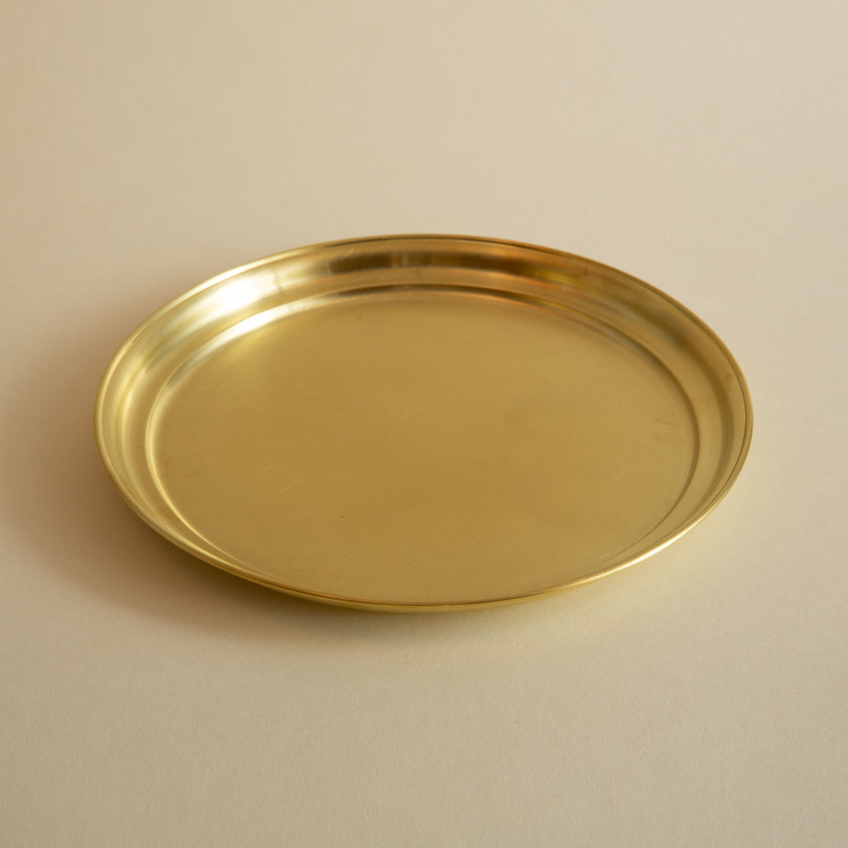 Azmaya Brass Tray, Round | Handmade Japanese Brass Tray