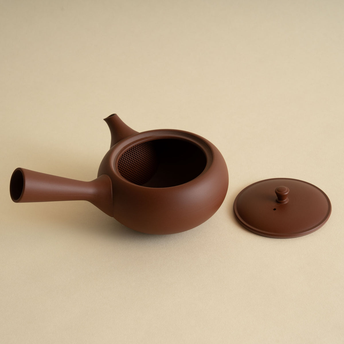 Azmaya Flat Tea Pot - Brown