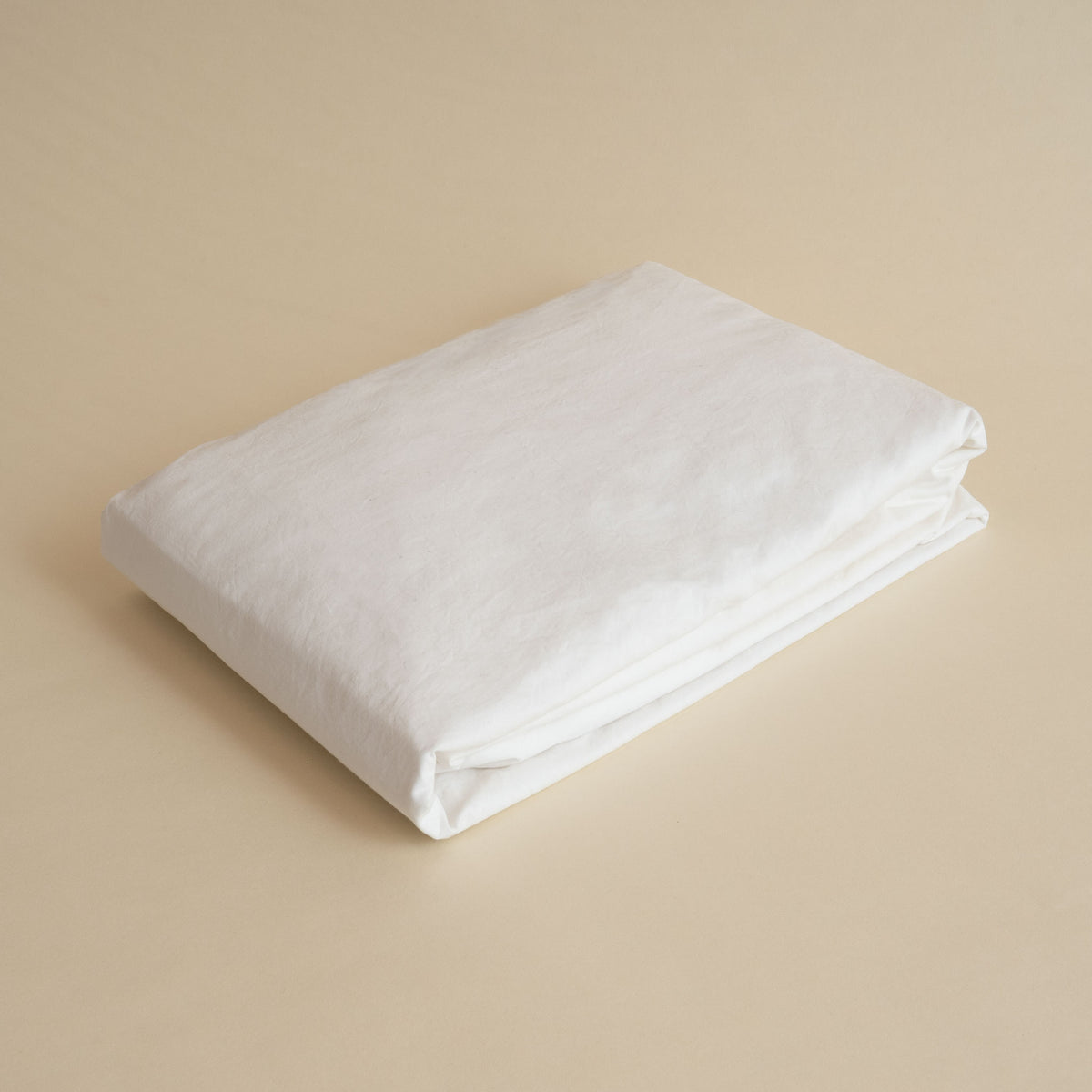 Tekla Percale Fitted Sheet - Broken White