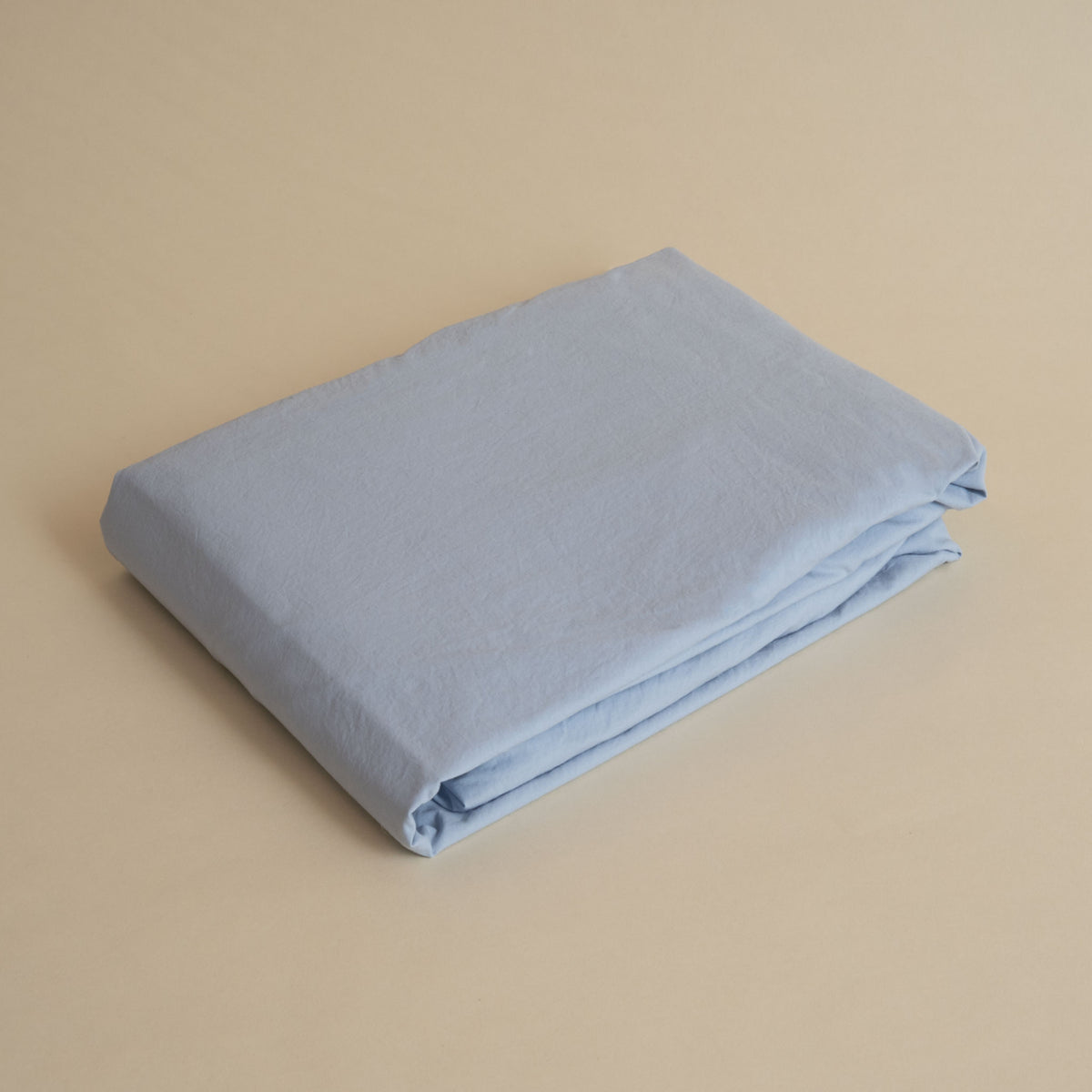 Tekla Percale Fitted Sheet - Morning Blue