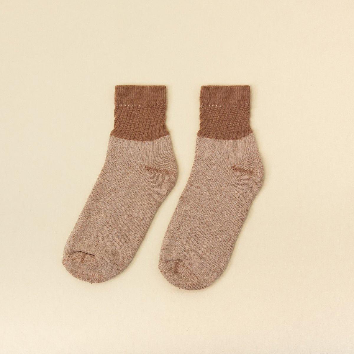 FoxFibre® Organic Cotton Short Socks - BrownBrown / Short Top / Medium
