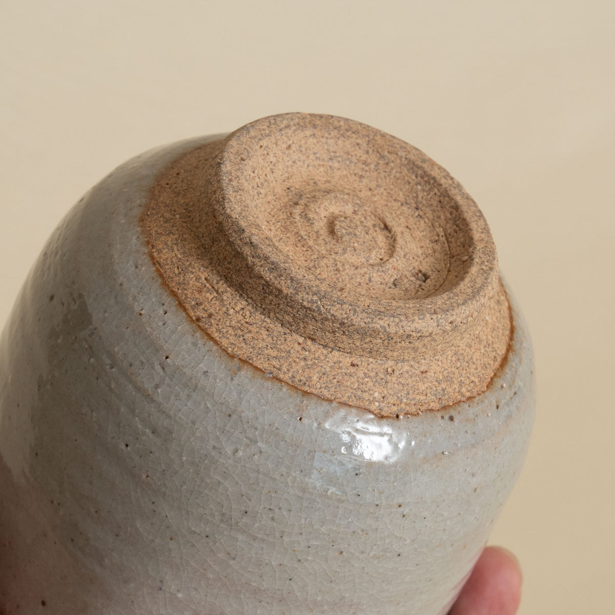 Iori by Horii Shichimeien Asahiyaki katakuchi matcha bowl with spouted rim in glazed ceramic