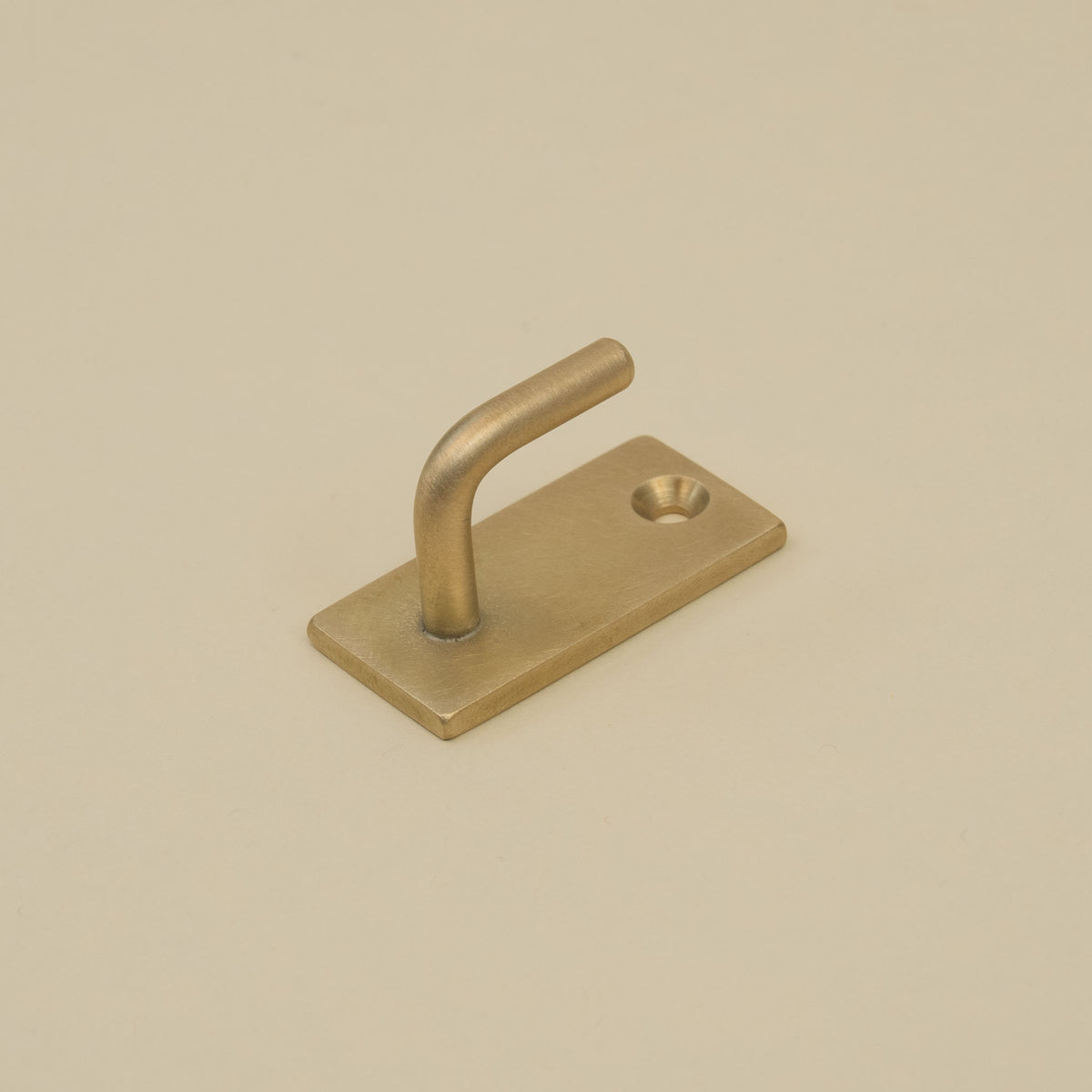 Raw Brass Wall Hook - Rectangular