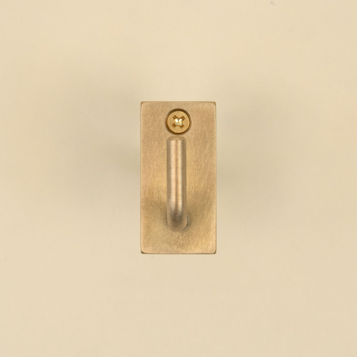 Raw Brass Wall Hook - Rectangular