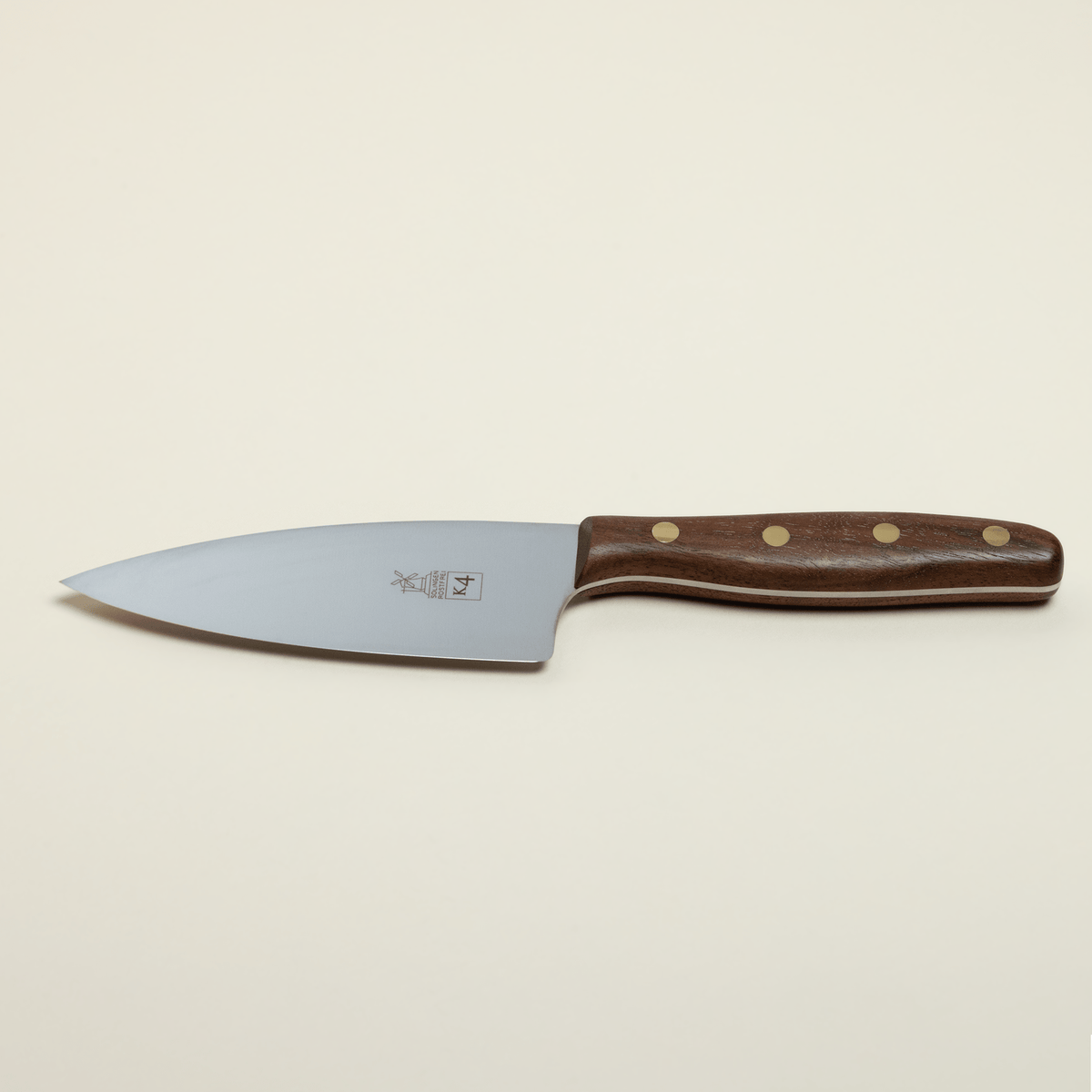 K4 Chef's Knife - WalnutWalnut w/ Brass Rivets