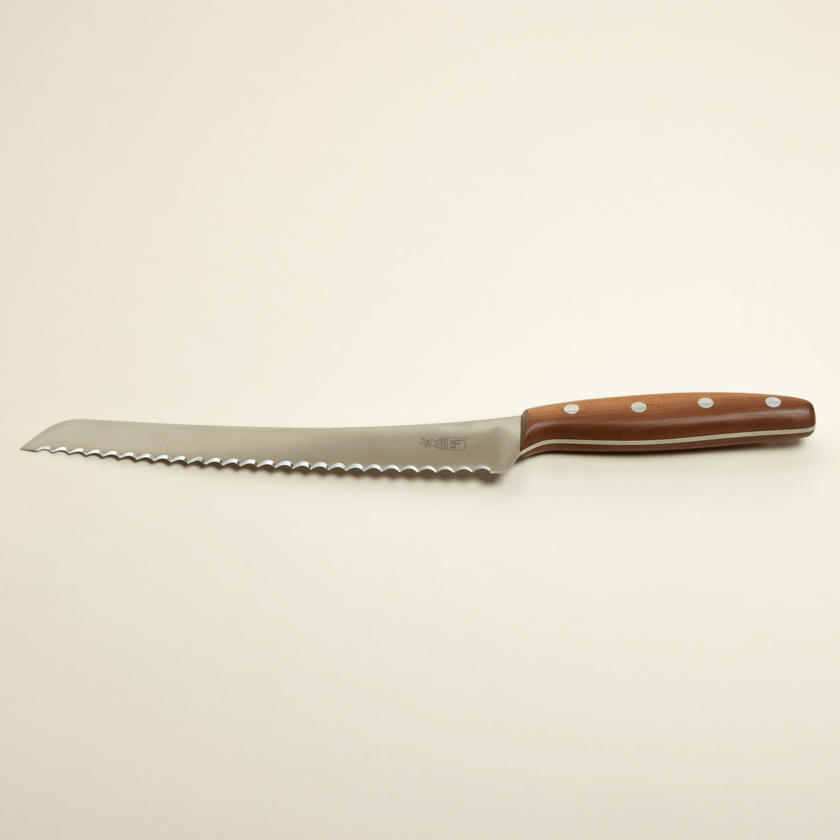 KB2 Bread Knife - PlumPlum w/ Brass Rivets