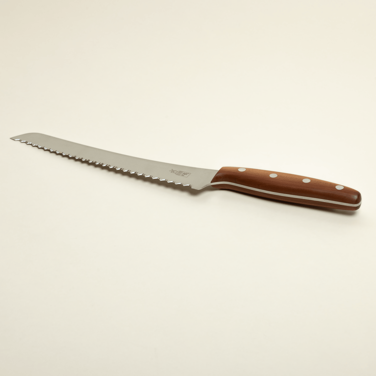 KB2 Bread Knife - PlumPlum w/ Brass Rivets