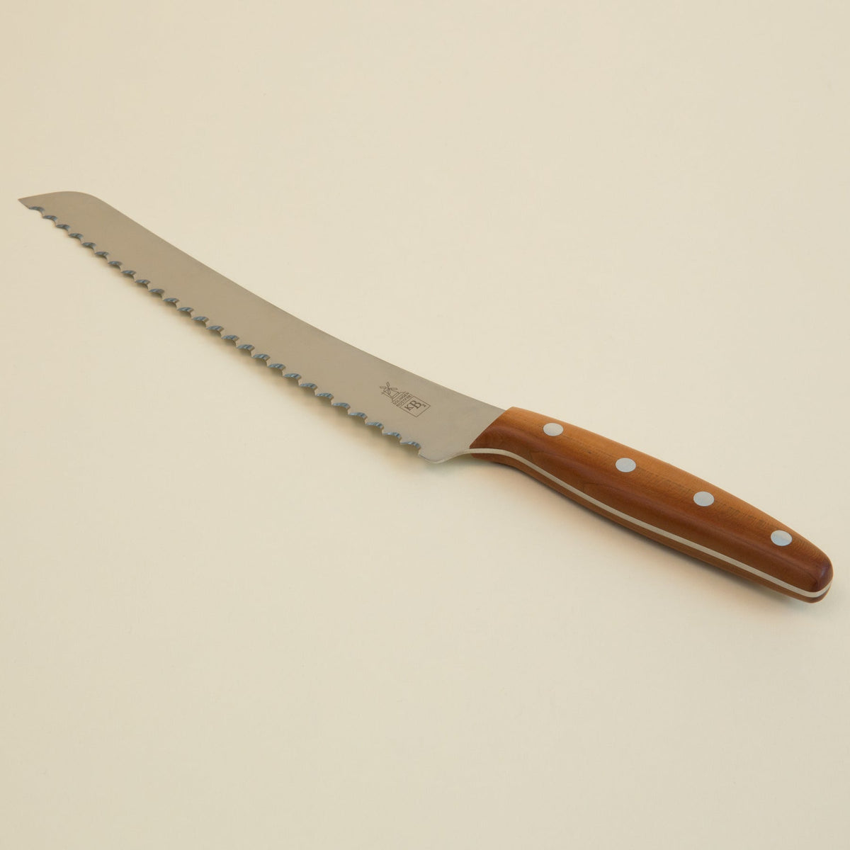 KB2 Bread Knife - PlumPlum w/ Brass Rivets