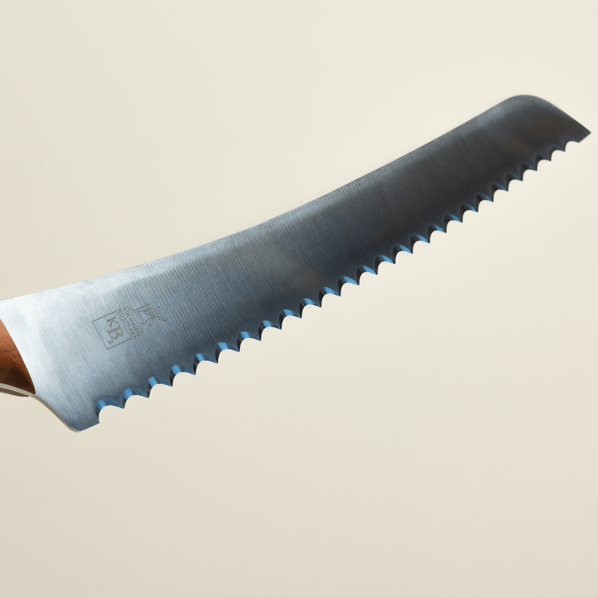 KB2 Bread Knife - PlumPlum w/ Brass Rivets