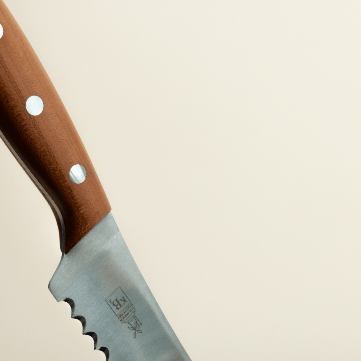 KB2 Bread Knife - PlumPlum w/ Brass Rivets