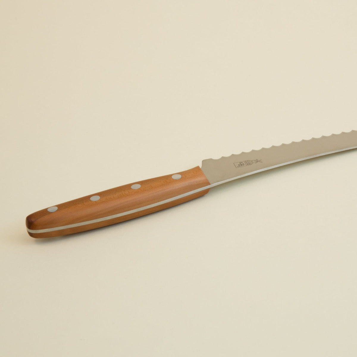 KB2 Bread Knife - PlumPlum w/ Brass Rivets
