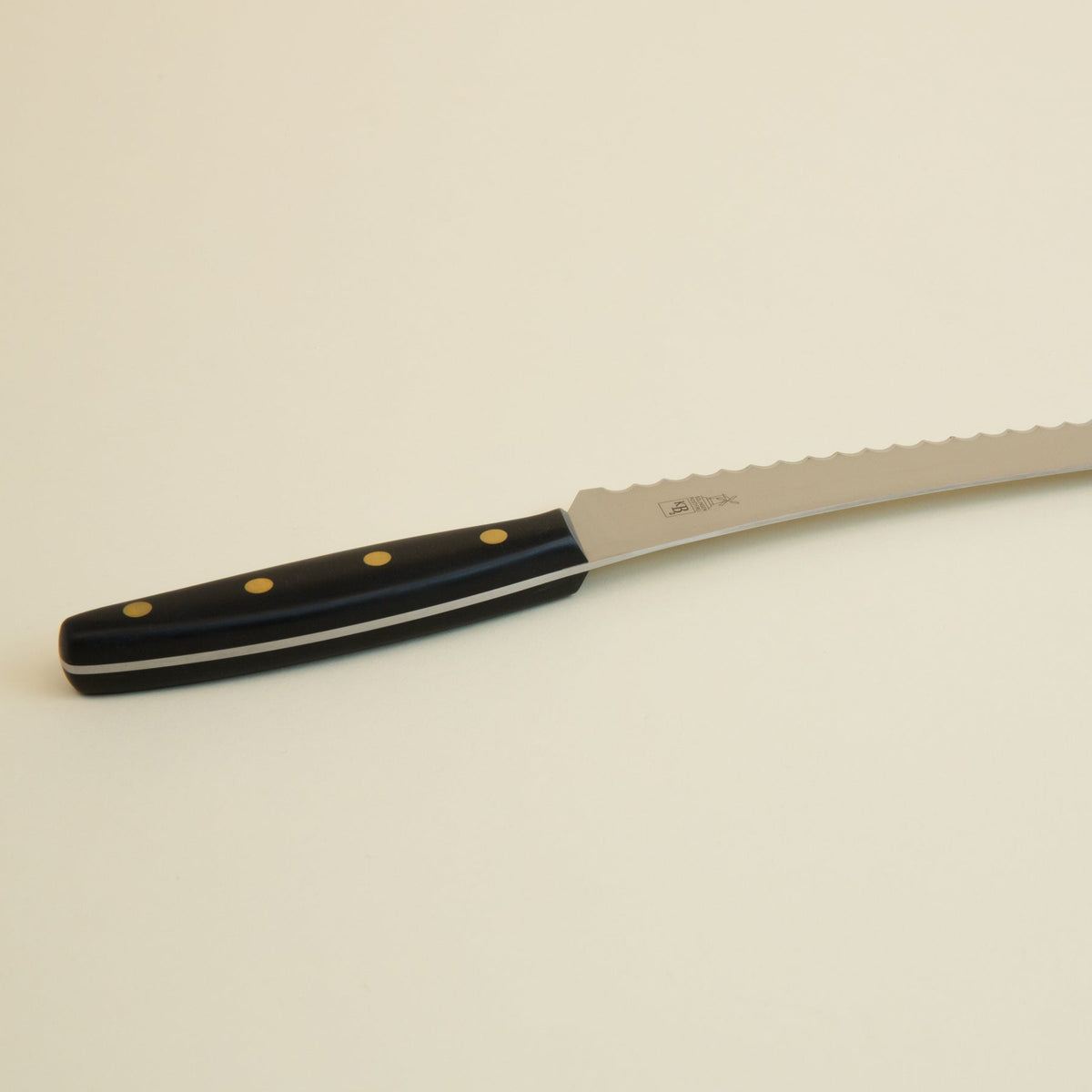 KB2 Bread Knife - POMPOM w/ Brass Rivets