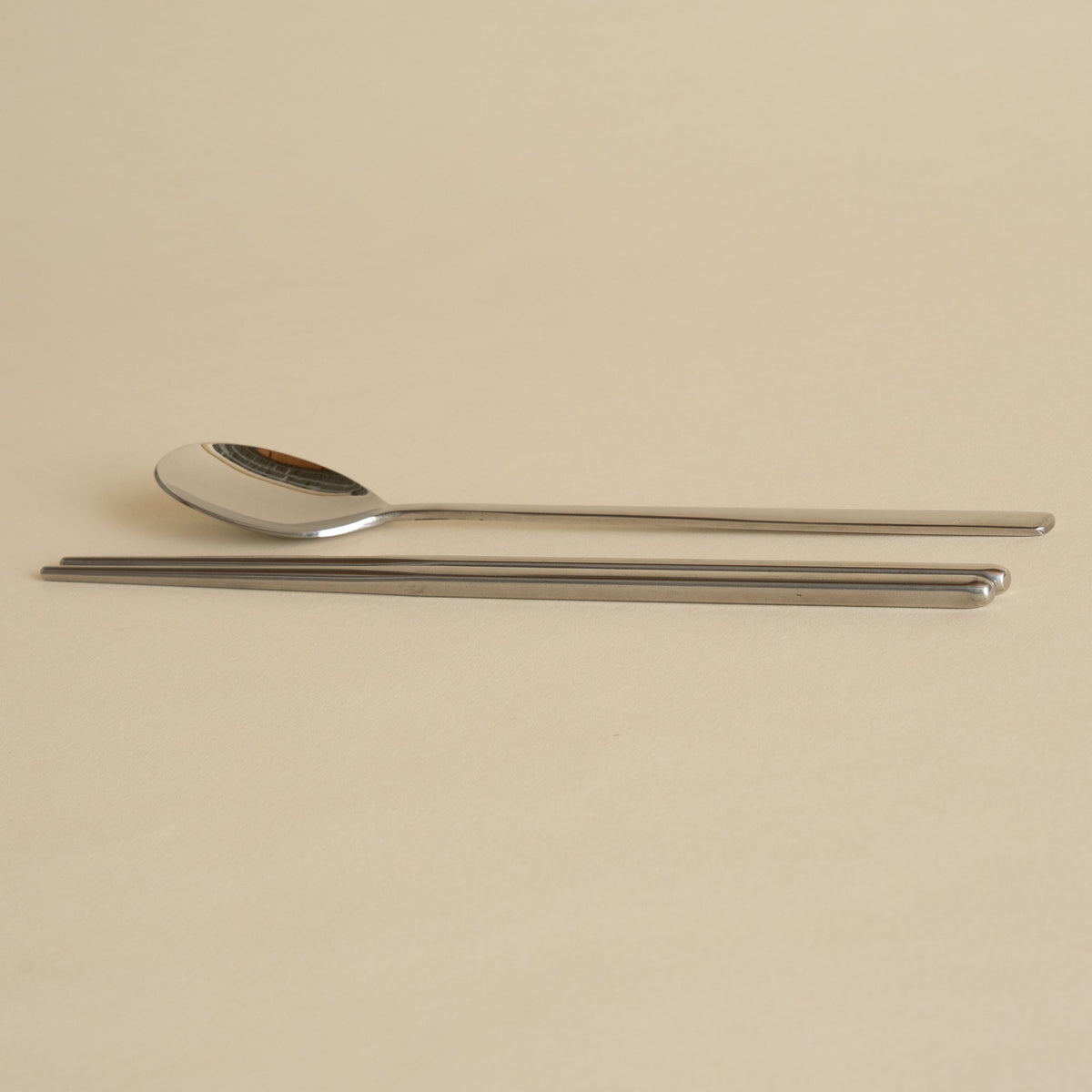 Korean Style Stainless Steel Chopsticks & Spoon