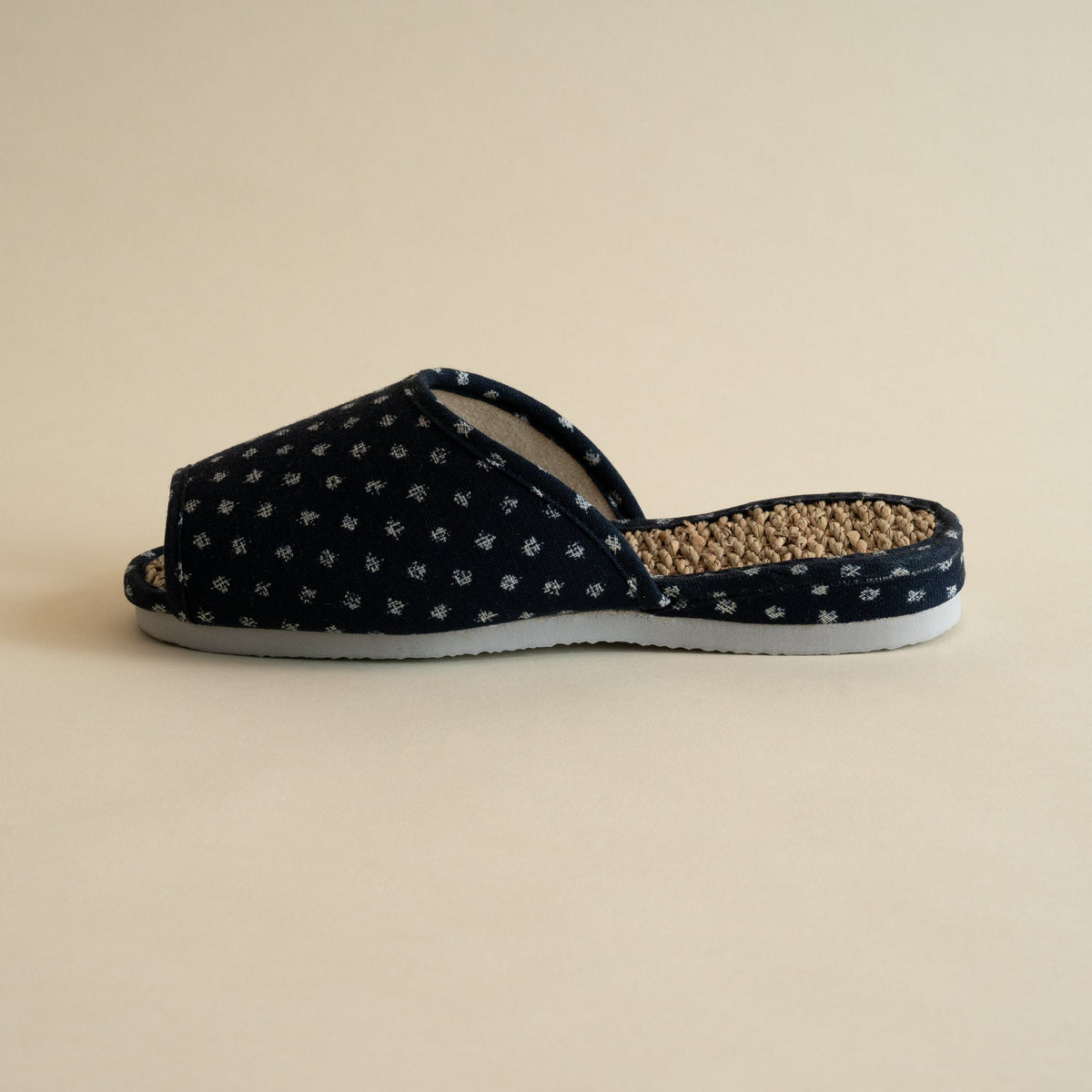 Patterned Cotton Slippers - Polka Dots
