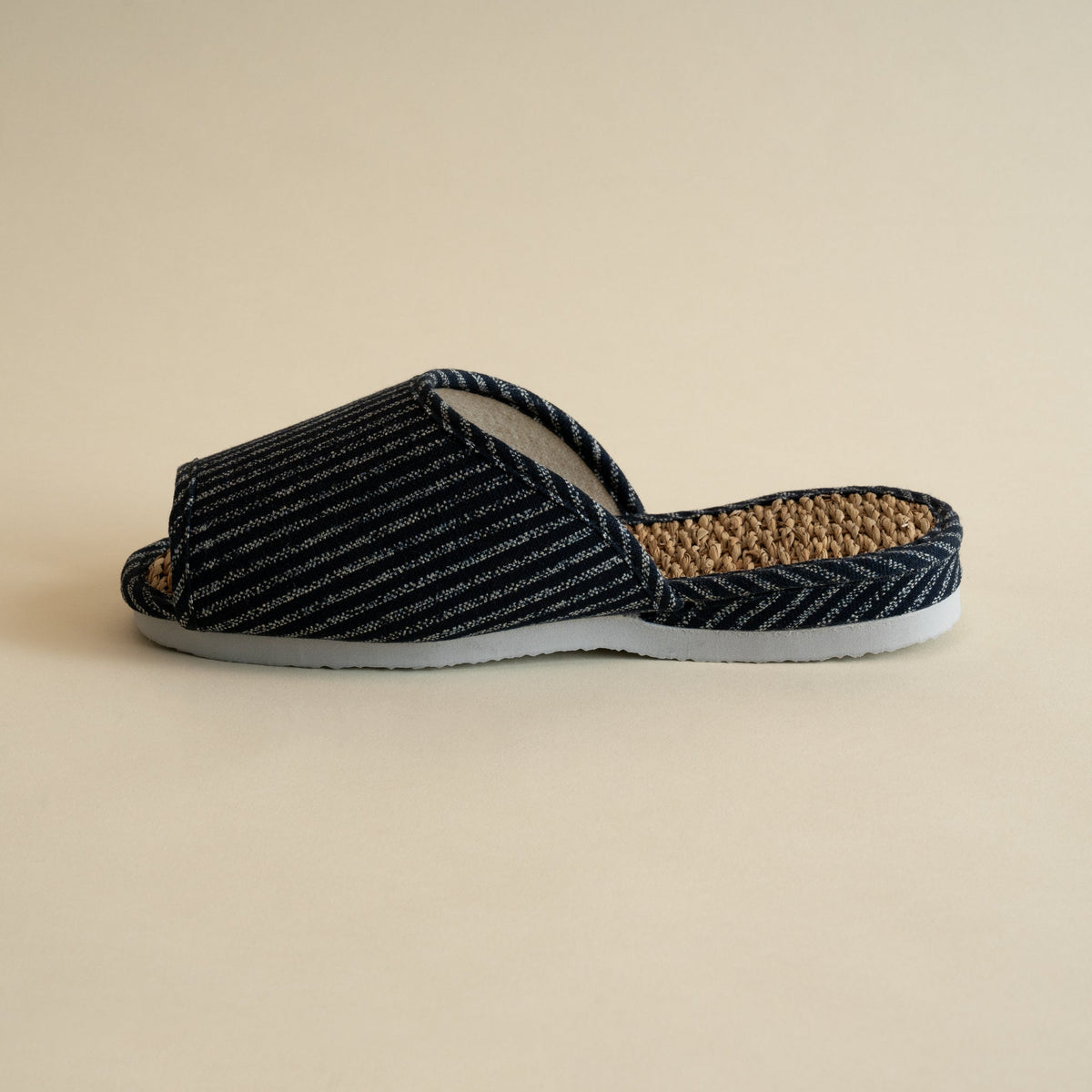 Patterned Cotton Slippers - Stripes