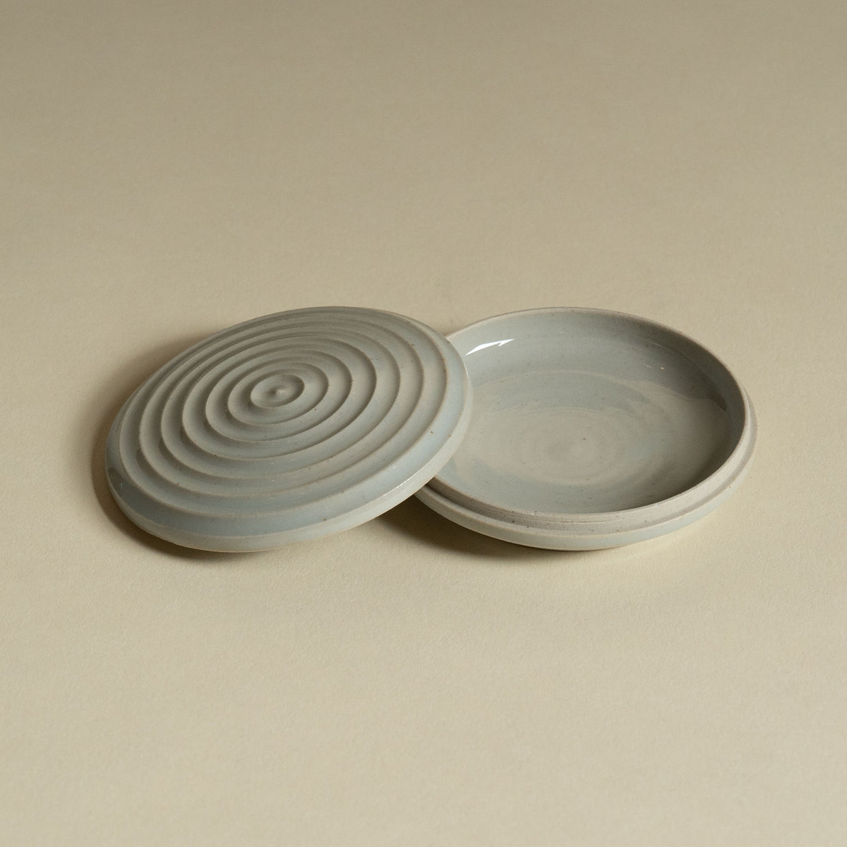 Korean Porcelain Incense Holder - Waves - Small