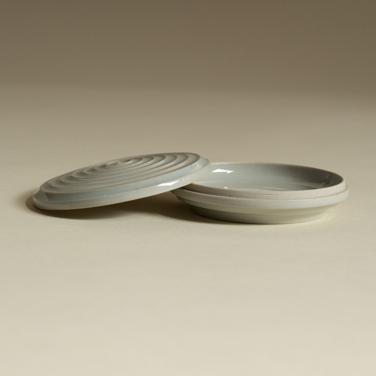 Korean Porcelain Incense Holder - Waves - Small