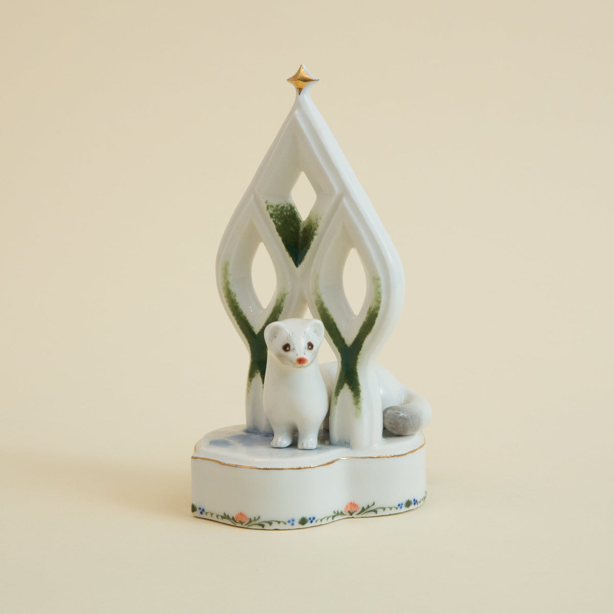 Snow Tree & White Ferret Figurine SetFigurines