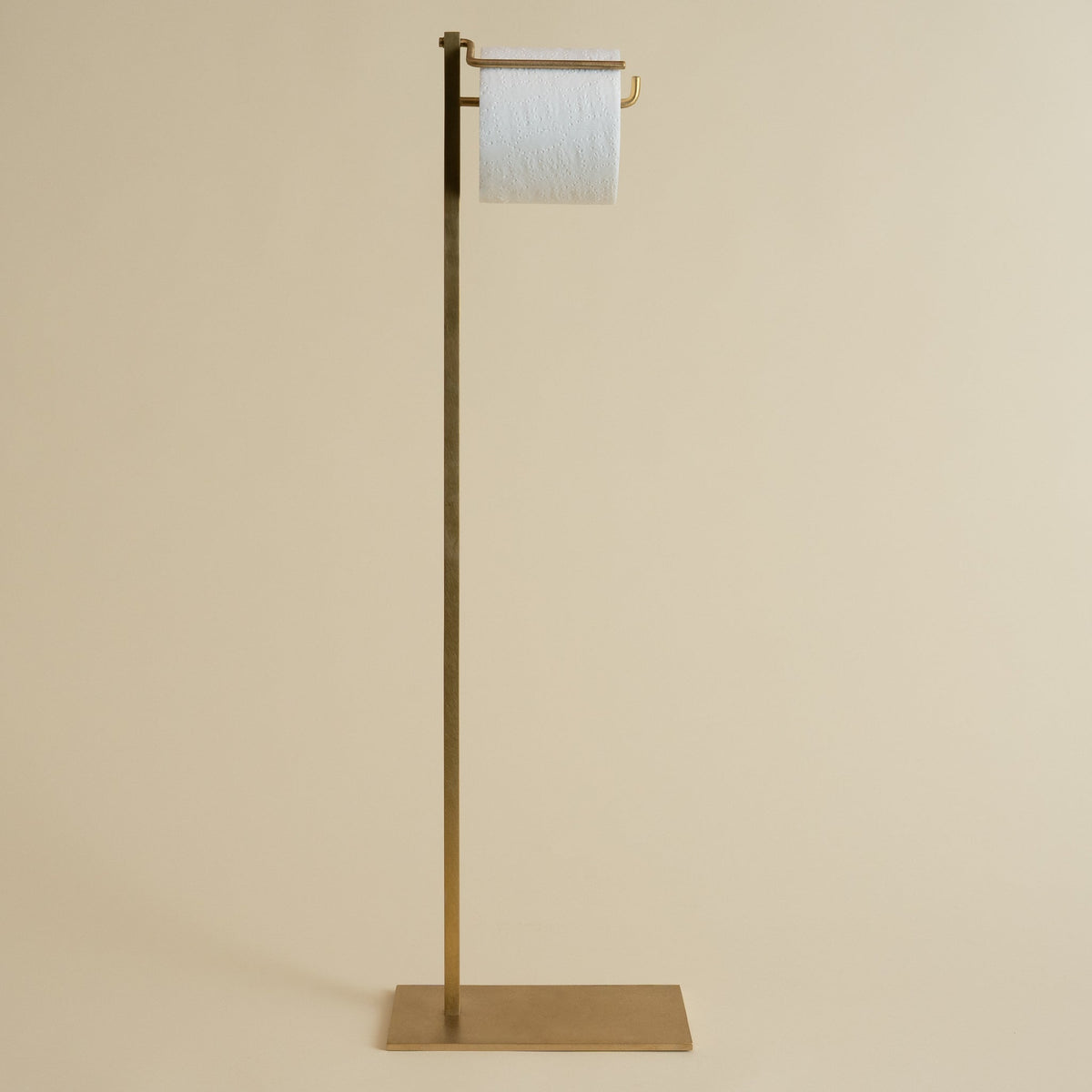 Standing Brass Toilet Paper Holder