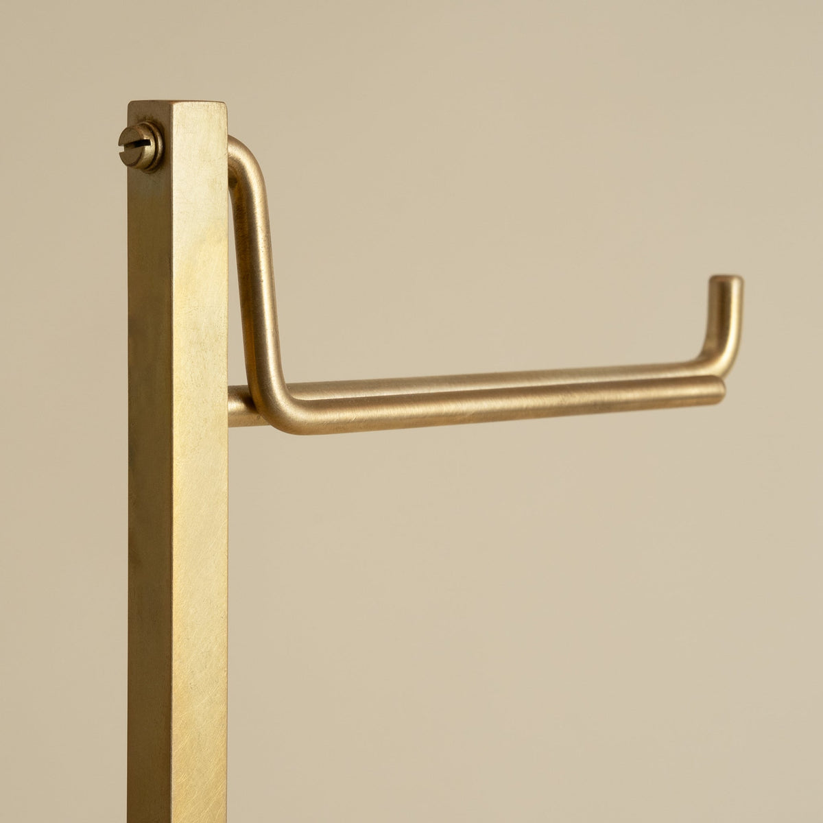 Standing Brass Toilet Paper Holder