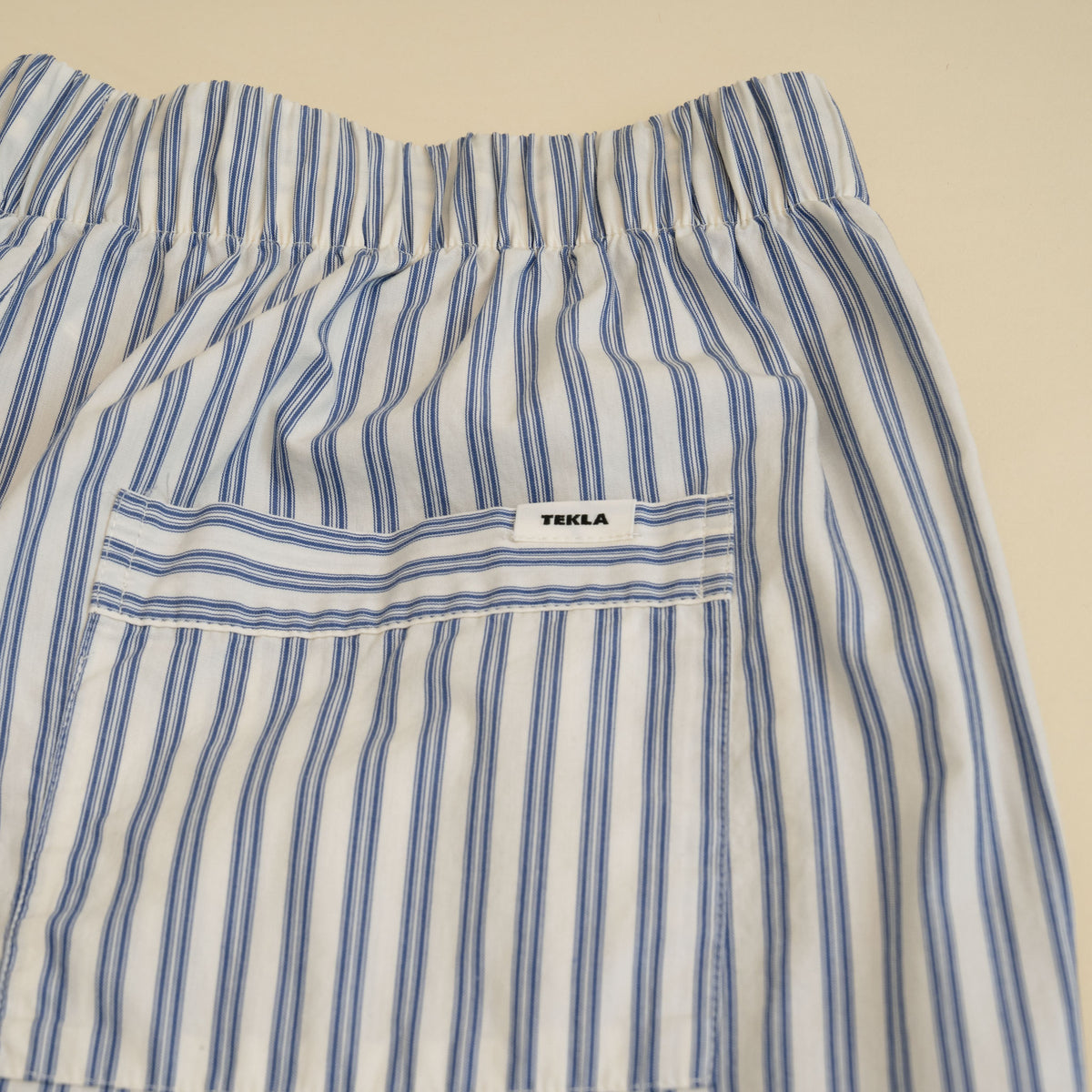 Tekla Poplin Sleep Shorts - Skagen Stripes