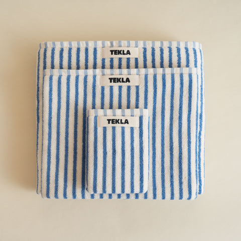 Tekla Towel - Coastal Blue Stripes - Ship from Los Angeles