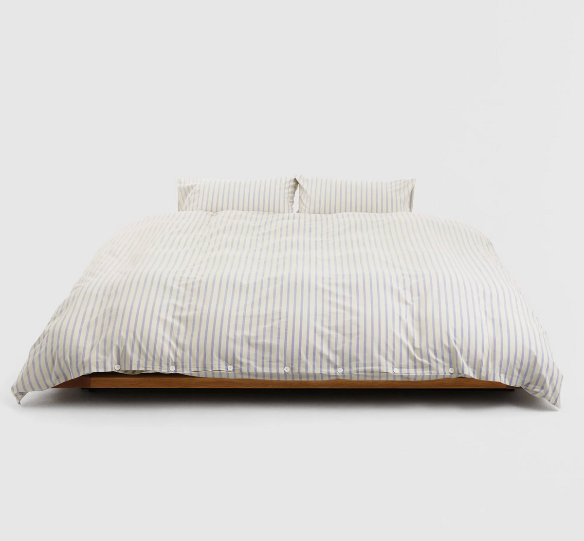 Tekla Organic Cotton Percale Duvet Cover - Needle Stripes