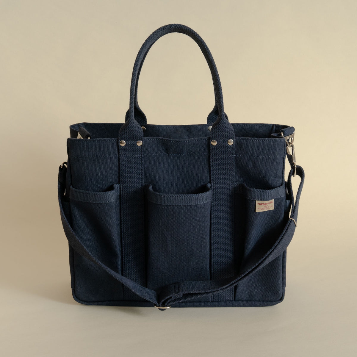 Threadline heavy canvas tool tote in navy