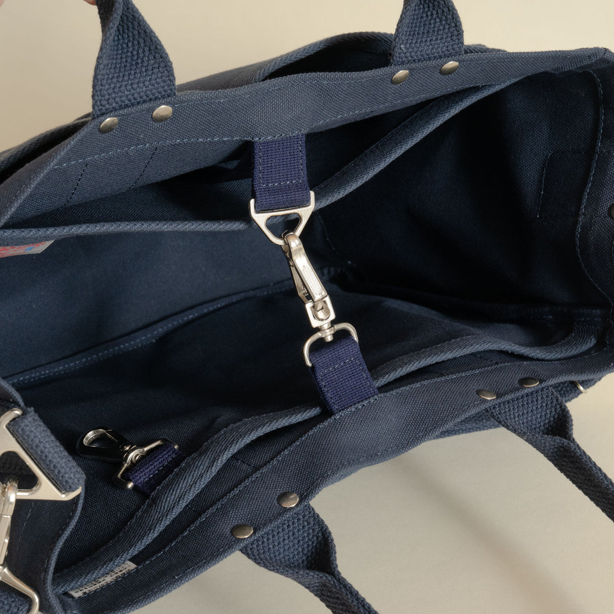 Threadline heavy canvas tool tote in navy