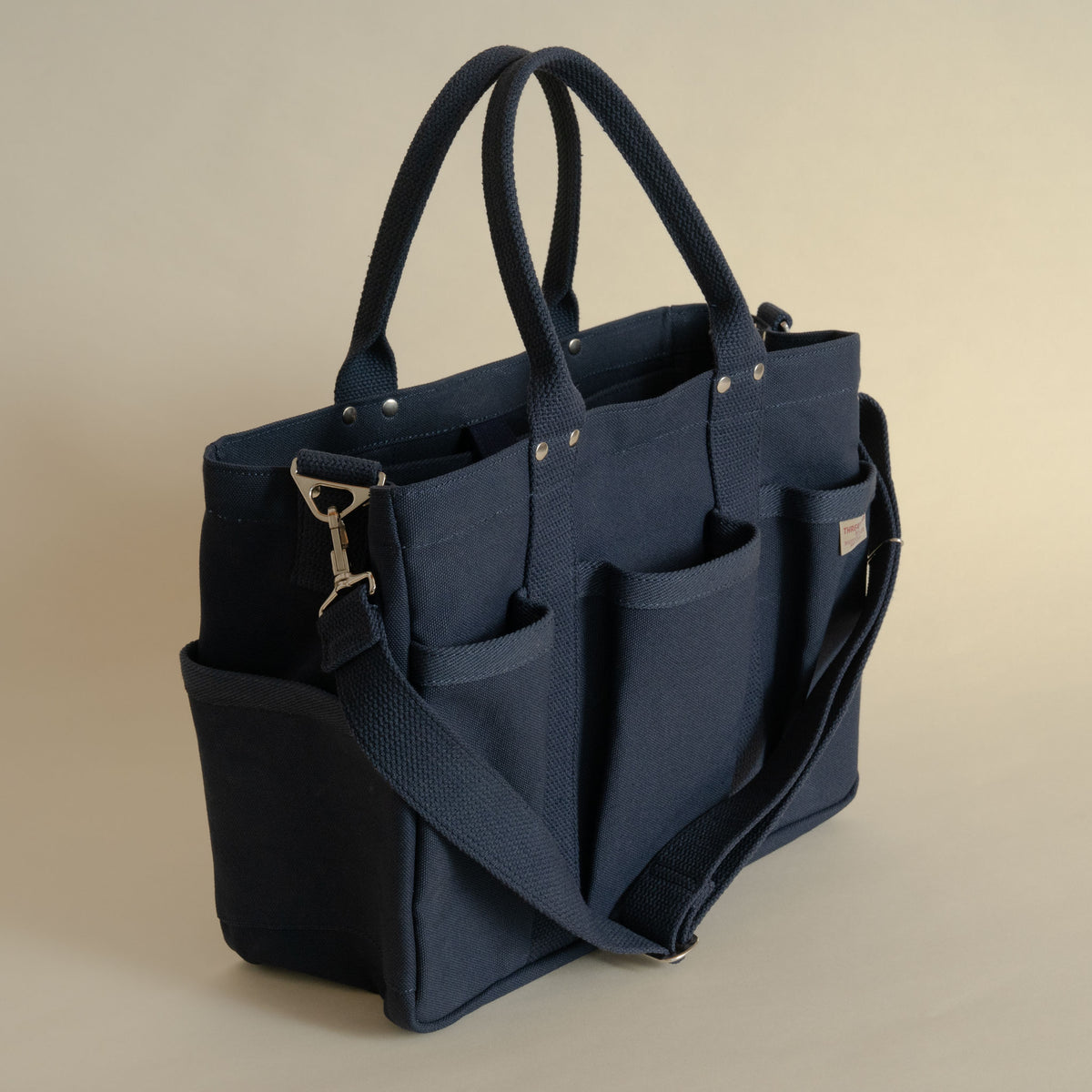Threadline heavy canvas tool tote in navy