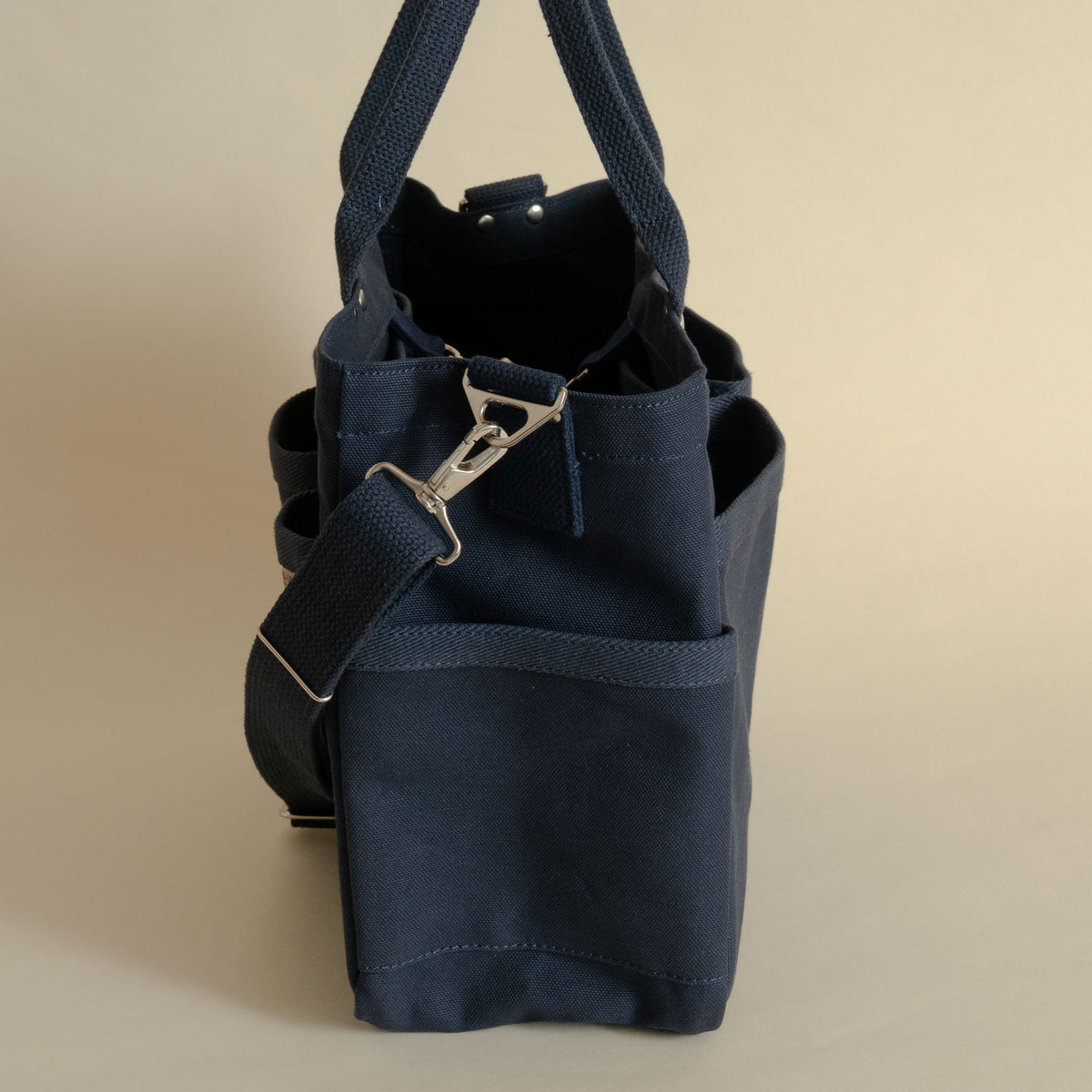 Threadline heavy canvas tool tote in navy